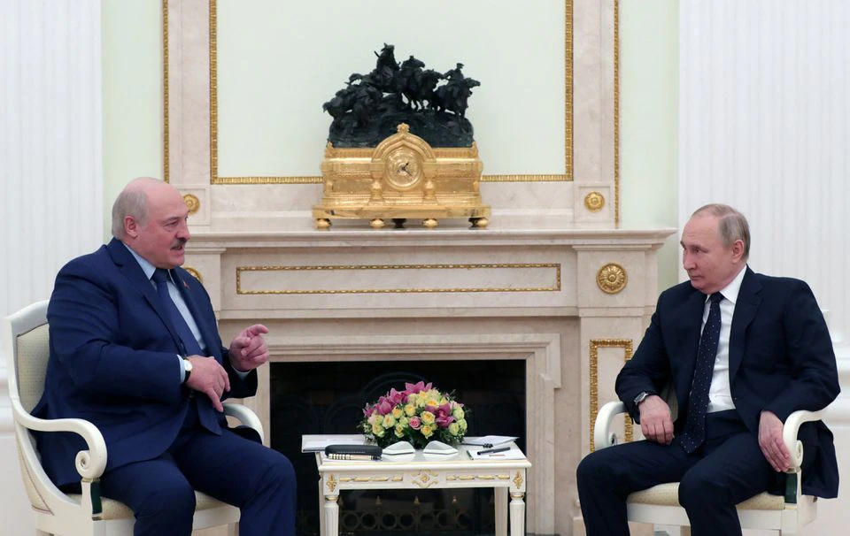 Russian President Vladimir Putin listens to Belarusian President Alexander Lukashenko during a meeting at the Kremlin in Moscow. (Reuters) Russian President Vladimir Putin listens to Belarusian President Alexander Lukashenko during a meeting at the Kremlin in Moscow. (Reuters)