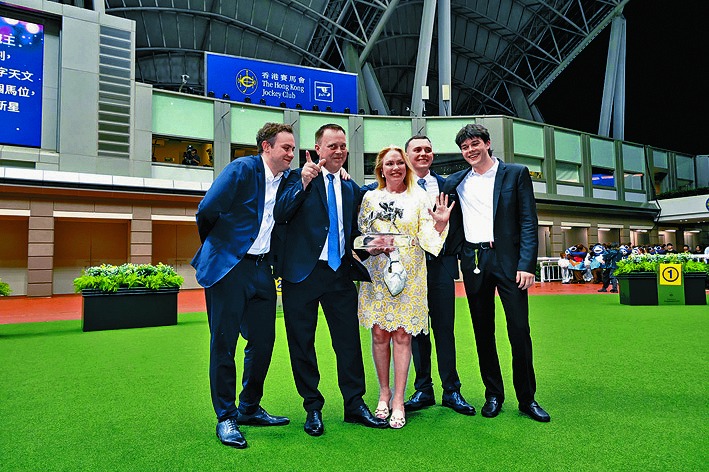 Fownes, second left, hopes his sons will carry on his equine legacy.