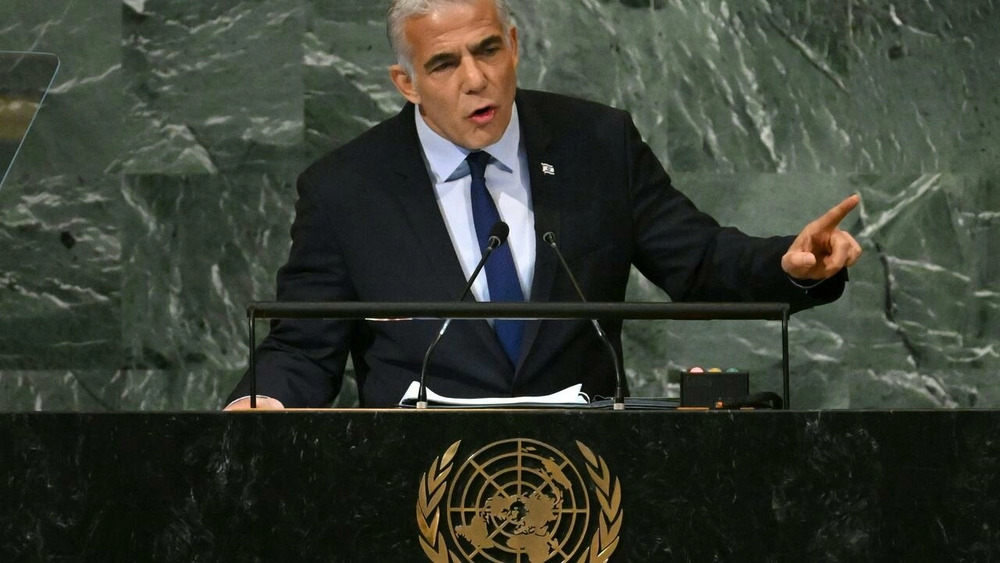 Israel's Prime Minister Yair Lapid addresses the United Nations General Assembly in New York. (AFP) Israel's Prime Minister Yair Lapid addresses the United Nations General Assembly in New York. (AFP)