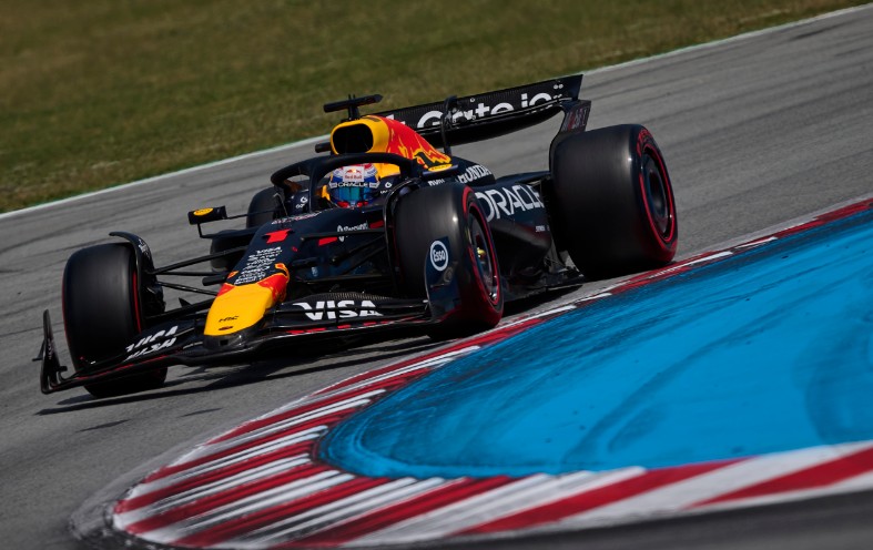 Max Verstappen in action during the Spanish Grand Prix. (Xinhua)