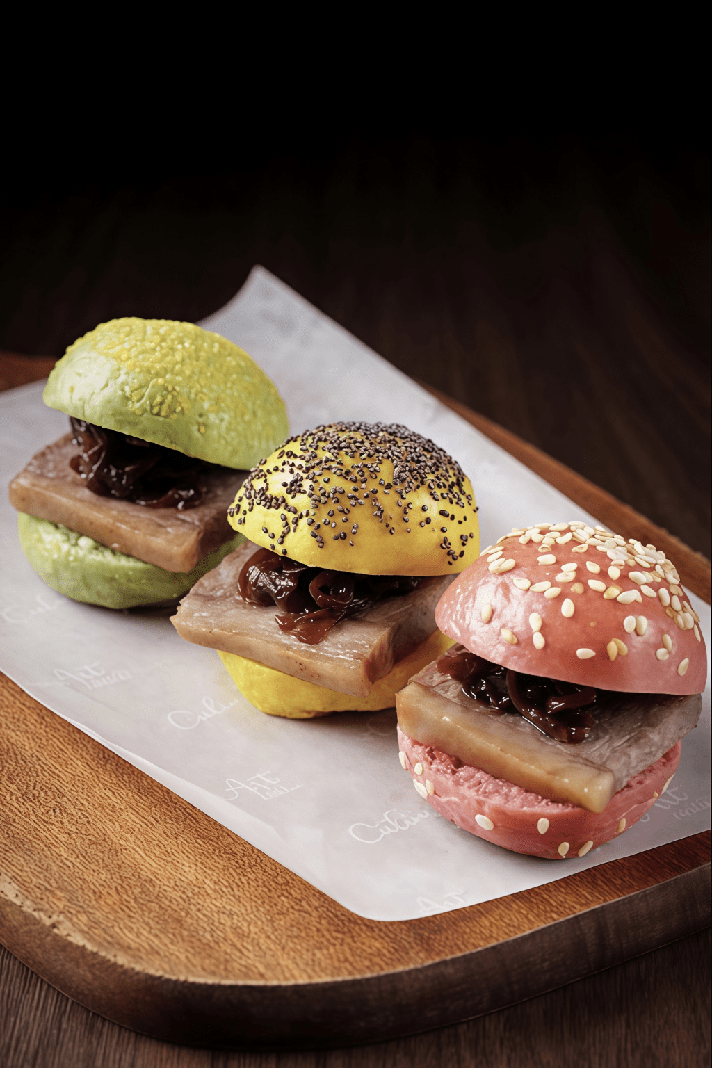 CulinArt 1862 will offer three colorful mini burgers filled with Australian M9 Wagyu.