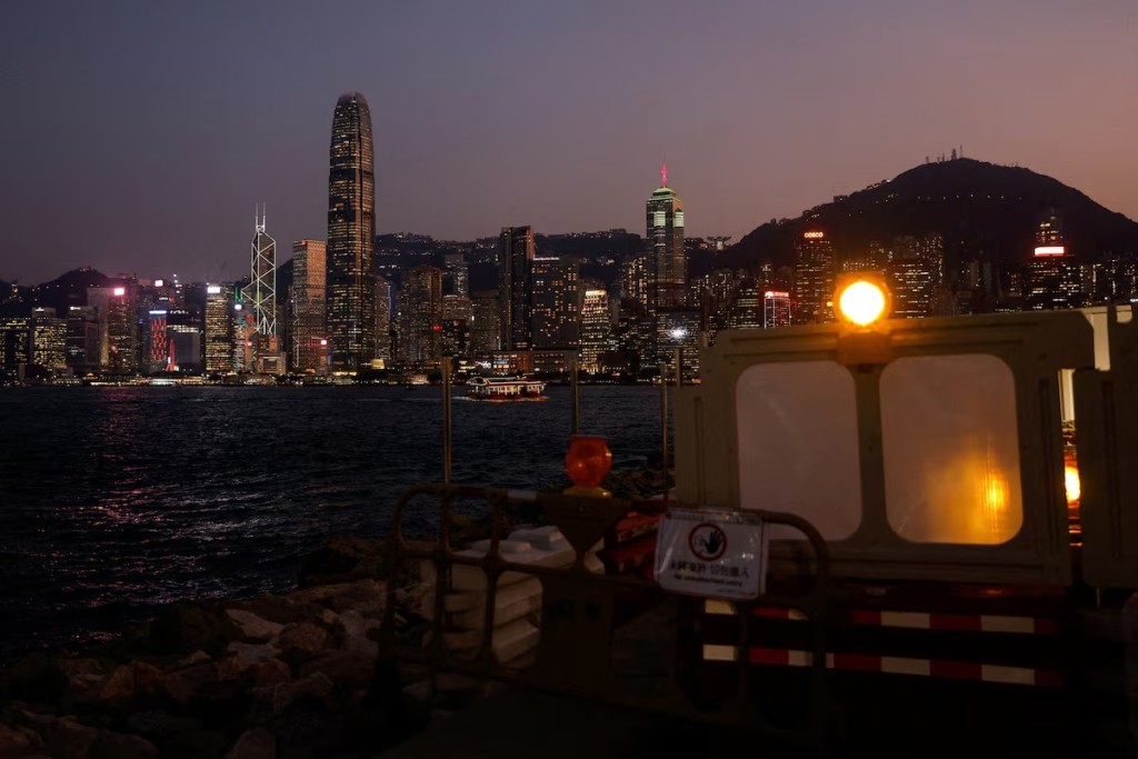 A view shows West Kowloon Cultural District and skyline buildings during sunset in Hong Kong, China. REUTERS