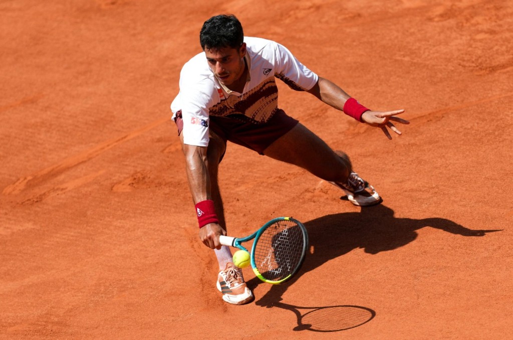 Adolfo Daniel Vallejo was unhappy with Ana Carvalho’s umpiring during his second-round loss to Moise Kouame. AFP