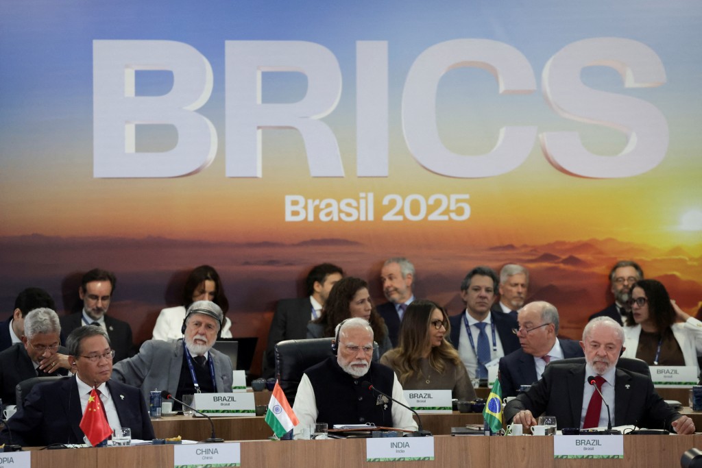 China's Premier Li Qiang, India's Prime Minister Narendra  Modi and Brazil's President Luiz Inacio Lula da Silva, attend the BRICS Summit, at the Museum of Modern Art (MAM) in Rio de Janeiro, Brazil July 6, 2025. (Reuters/File)