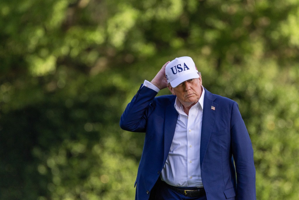U.S. President Donald Trump walks on the south lawn of the White House on July 06, 2025 in Washington, DC. (AFP)