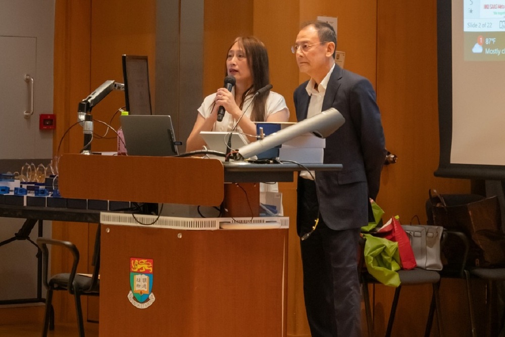Opening Speech by Dr Herbert Lee, Chairman of Marvel Digital Ai Limited, for “We together in Metaverse†Project and Open Ceremony of Meta-Innovation School Campus at HKU Campsuland (left: Dr Adela Lau, Deputy Director of HKU SAAS Data Science Lab Opening Speech by Dr Herbert Lee, Chairman of Marvel Digital Ai Limited, for “We together in Metaverse†Project and Open Ceremony of Meta-Innovation School Campus at HKU Campsuland (left: Dr Adela Lau, Deputy Director of HKU SAAS Data Science Lab