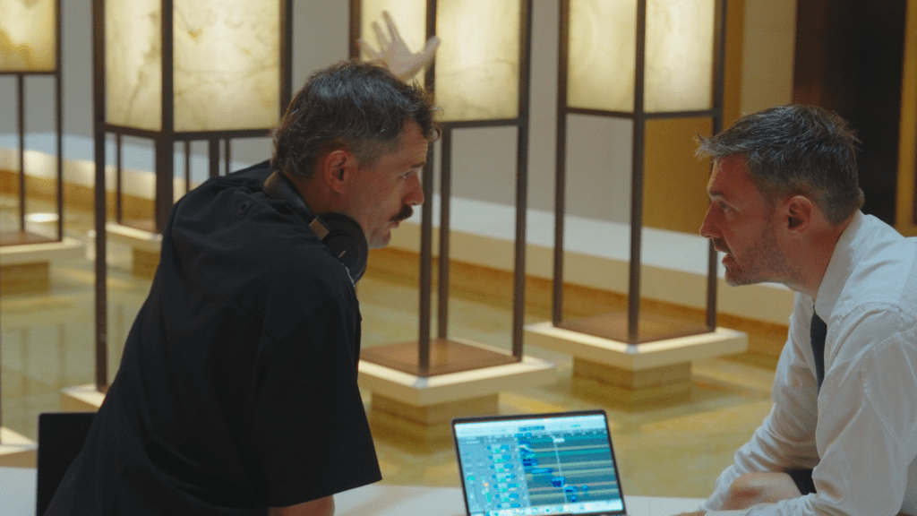The creative team works behind the scenes to bring WITHIN to life, transforming Upper House spaces through movement, light and sound.