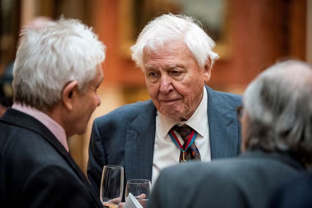 Sir David Attenborough during a luncheon for Members of the Order of Merit at Buckingham Palace, London, Britain. Picture date: Thursday November 24, 2022. Aaron Chown/Pool via REUTERS/File Photo