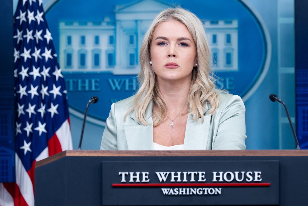 Photo by SAUL LOEB / AFP  White House Press Secretary Karoline Leavitt speaks during a press briefing in the Brady Briefing Room of the White House in Washington, DC, on September 9, 2025.