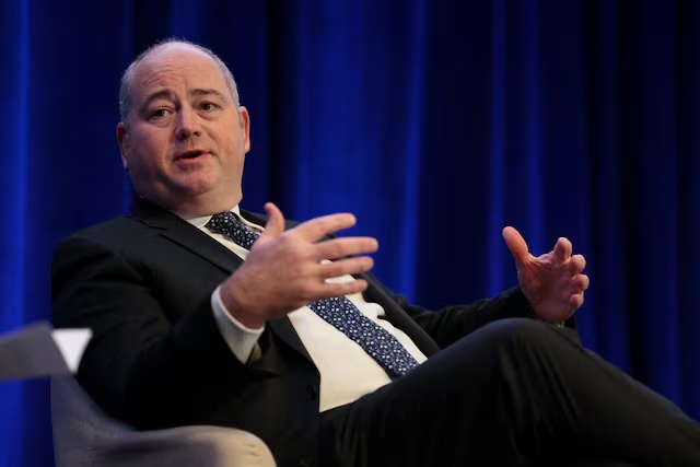 Andrew Irvine, Group CEO of National Australia Bank, speaks during the Australian Financial Review banking summit, in Sydney, Australia, March 18, 2025. REUTERS/Hollie Adams/File photo Andrew Irvine, Group CEO of National Australia Bank, speaks during the Australian Financial Review banking summit, in Sydney, Australia, March 18, 2025. REUTERS/Hollie Adams/File photo