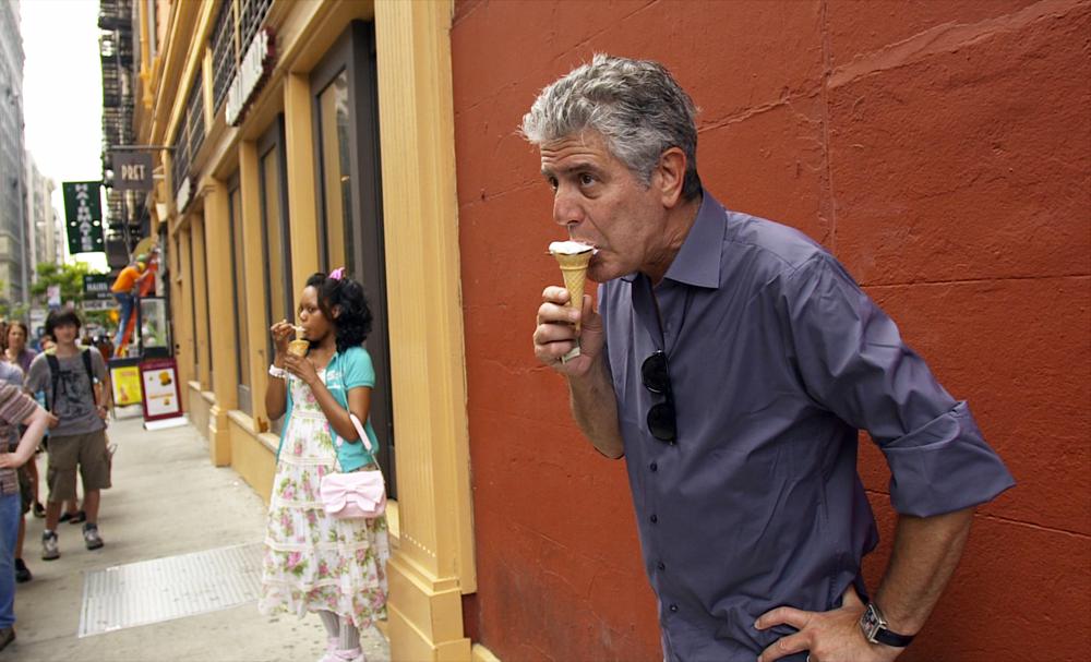 This image released by Focus Features shows Anthony Bourdain in Morgan Neville's documentary Roadrunner.. This image released by Focus Features shows Anthony Bourdain in Morgan Neville's documentary Roadrunner..