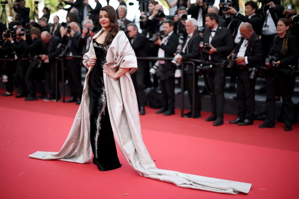 Aishwarya Rai poses on the red carpet during arrivals for the screening of the film "La venue de l'avenir" (Colors of Time) Out of competition at the 78th Cannes Film Festival in Cannes, France, May 22, 2025. REUTERS/Sarah Meyssonnier/File Photo