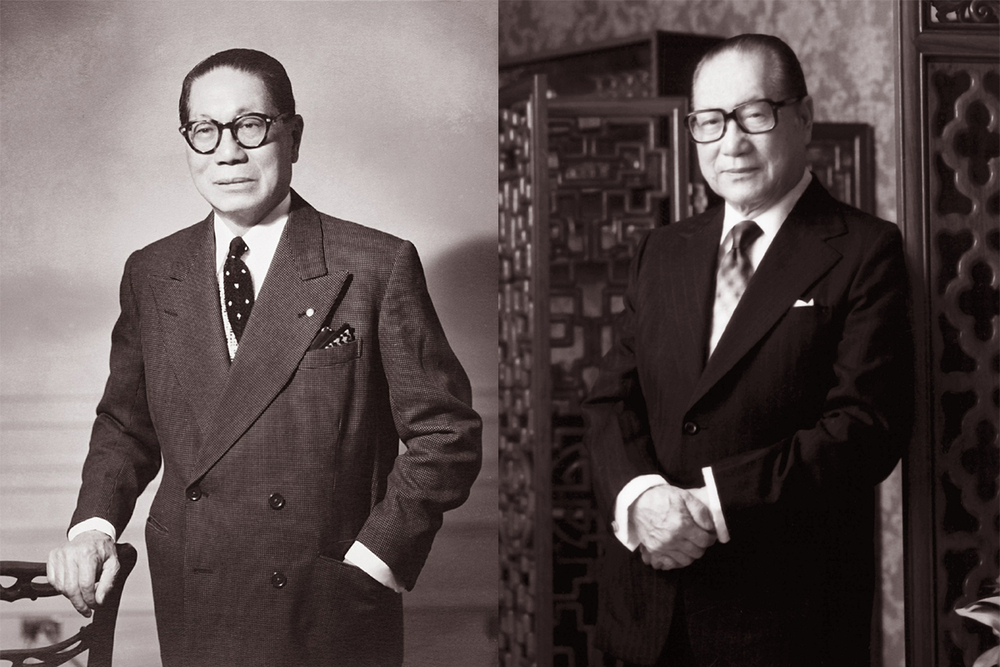 Dr LI Shu Fan (left), and Dr LI Shu Pui (right), the first and the second Medical Superintendents of Hong Kong Sanatorium & Hospital