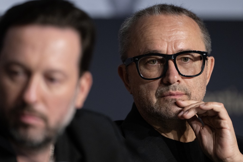 Russian director and screenwriter Andrey Zvyagintsev attends a press conference for the film "Minotaure" (Minotaur) at the 79th edition of the Cannes Film Festival in Cannes, southern France on May 20, 2026. (Photo by Anna KURTH / AFP)