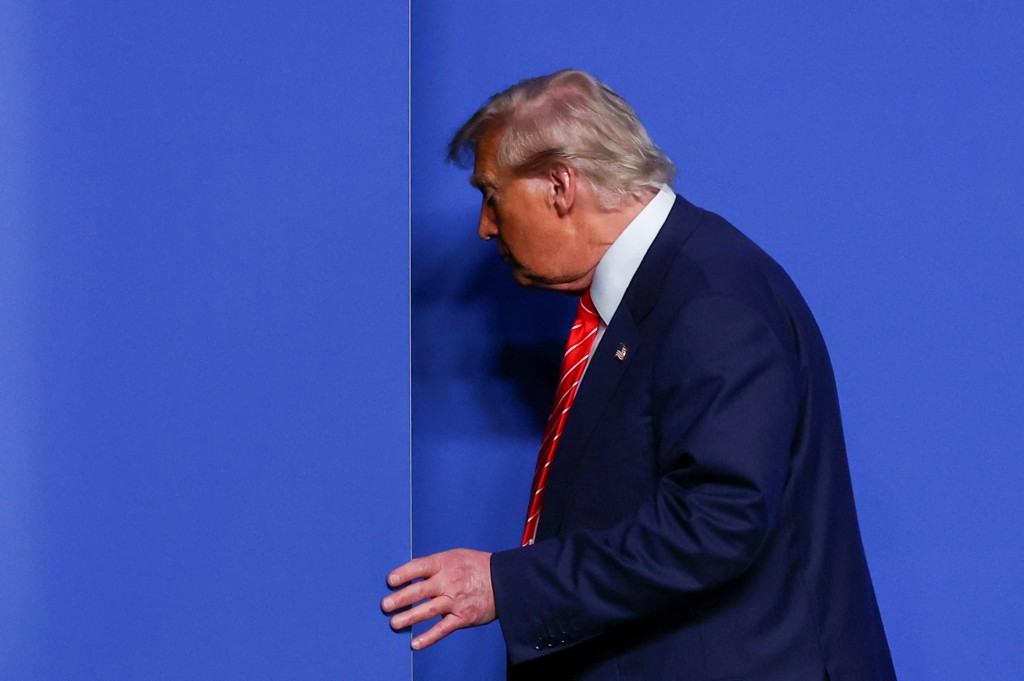U.S. President Donald Trump leaves a press conference at a NATO summit in The Hague, Netherlands June 25, 2025. (Reuters)