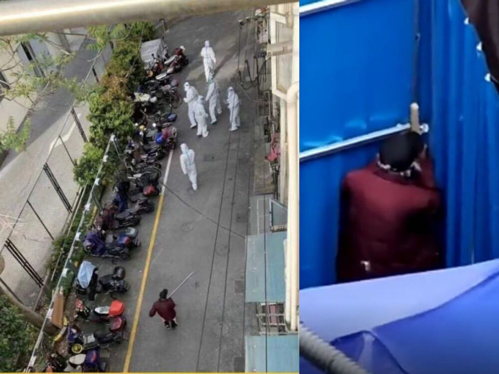 Shanghai granny singled-handedly fights six police officers. Shanghai granny singled-handedly fights six police officers.