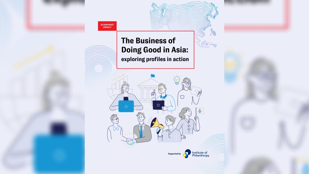 The cover of The Business of Doing Good report.