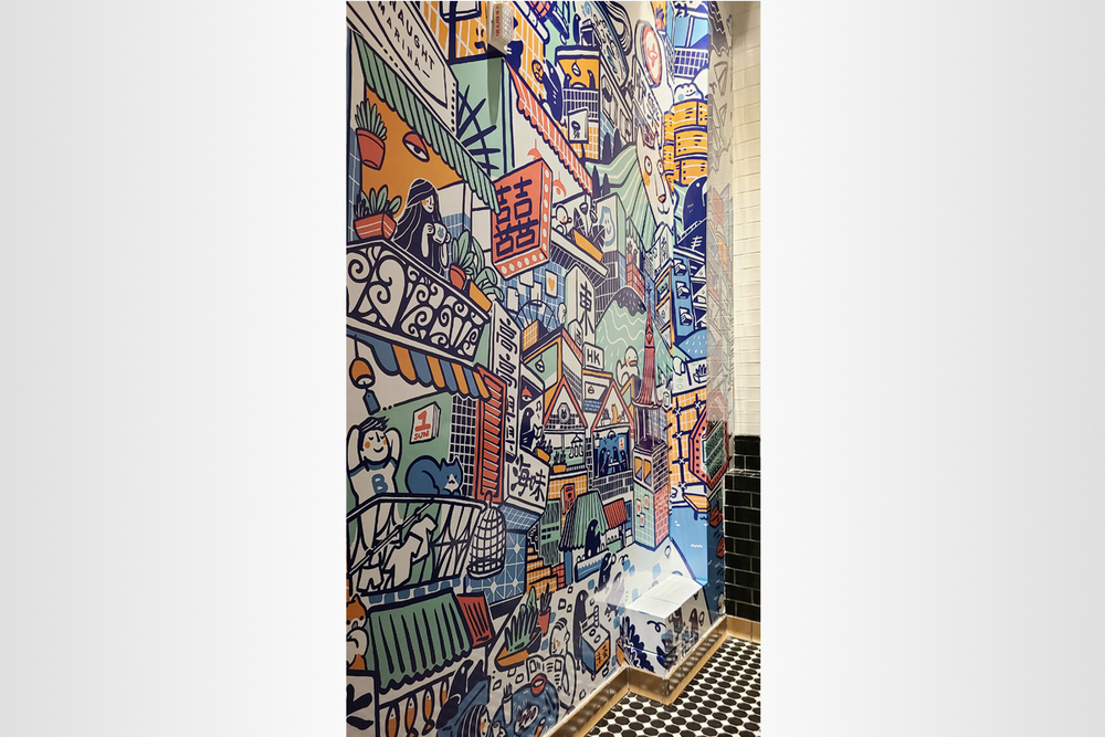 Bao Ho''s Artwork in Washroom