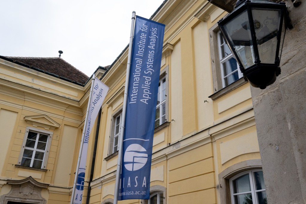 Picture taken on September 12, 2025 shows the International Institute for Applied Systems Analysis (IIASA) located in a Habsburg palace in the Lower Austrian town of Laxenburg near Vienna.  (Photo by Joe Klamar / AFP)