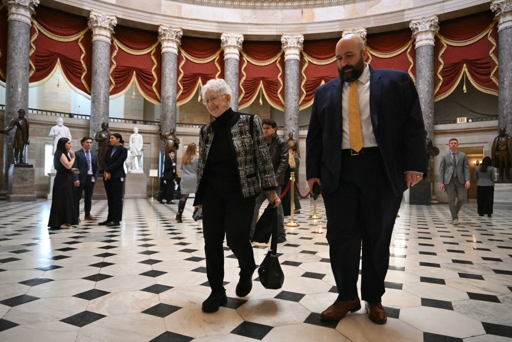 Photo by ANDREW CABALLERO-REYNOLDS / AFP  Representative Virginia Foxx, Republican from North Carolina, walks on the US Capitol in Washington DC, on February 2, 2026.