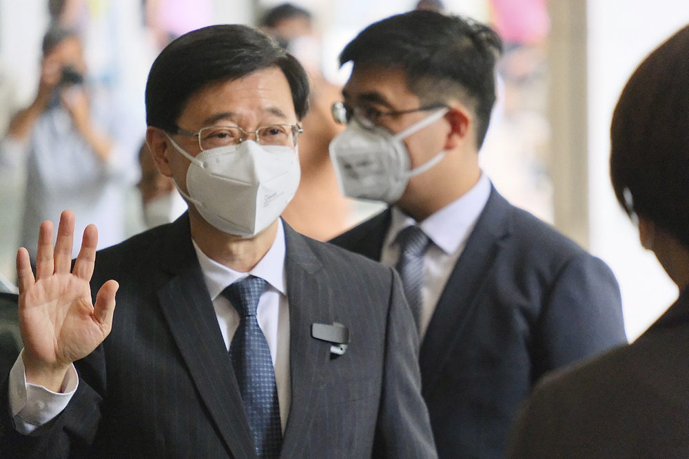 John Lee is set to submit his candidacy application today. SING TAO John Lee is set to submit his candidacy application today. SING TAO