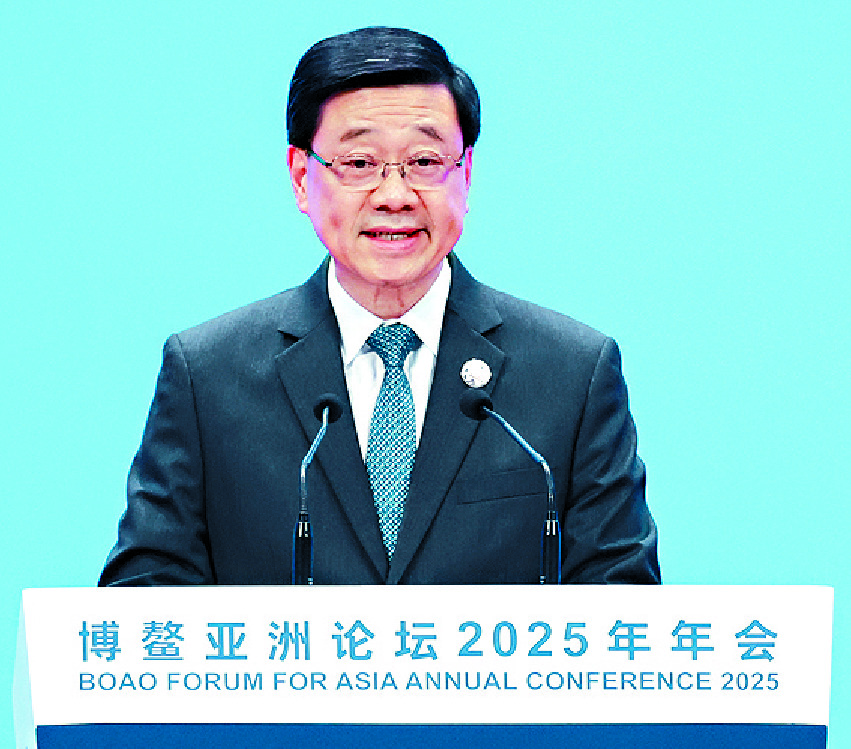 John Lee says a deal with Hainan covers five areas as a panel discusses enhancing digital capacity building at the Boao Forum. XINHUA John Lee says a deal with Hainan covers five areas as a panel discusses enhancing digital capacity building at the Boao Forum. XINHUA