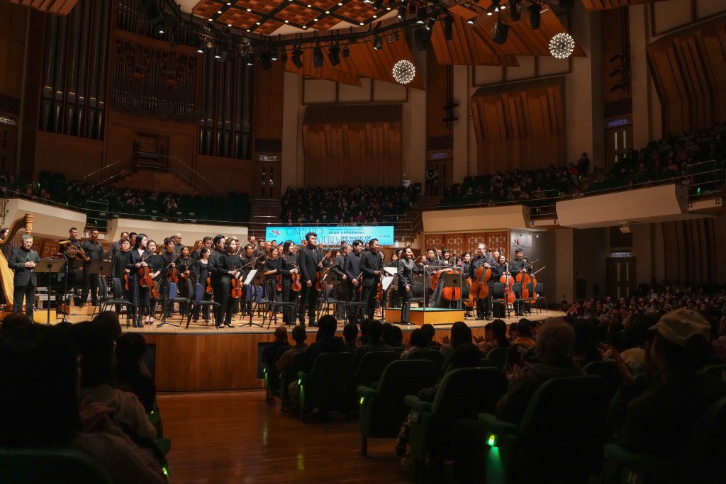 Students and their families enjoy “Cinematic Adventures: The Magic of Movie Music” concert under the Swire Community Concert series. (Photo courtesy of HK Phil)