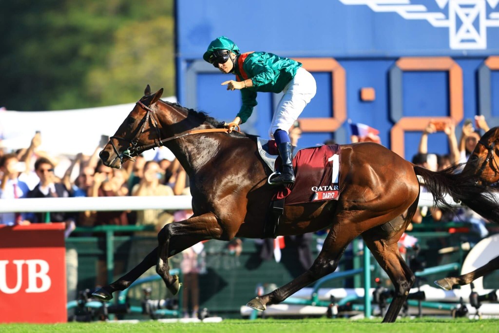 DARYZ, MICKAEL BARZALONA / G1 Prix de l’Arc de Triomphe // ParisLongchamp /// 2026 //// Photo by Shuhei Okada