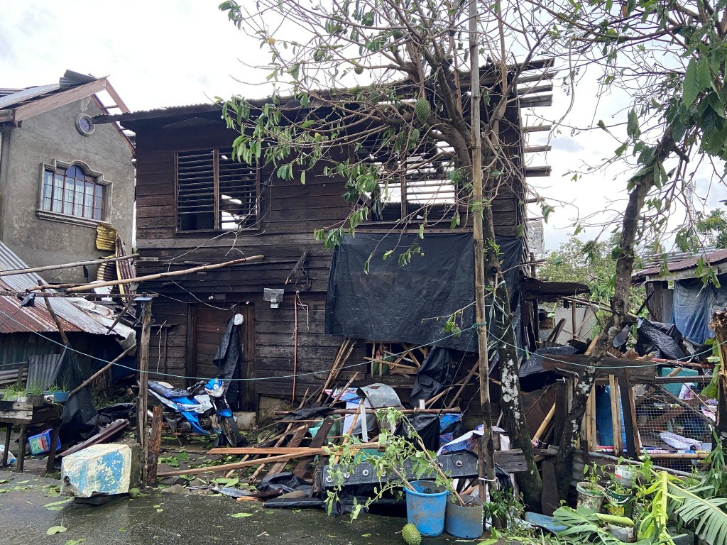 A damaged house stands in ruin after Typhoon Kalmaegi barreled through the central Philippines on Tuersday, in Silago, Southern Leyte, Philippines, November 4, 2025. MDRRMO Silago/Handout via REUTERS 