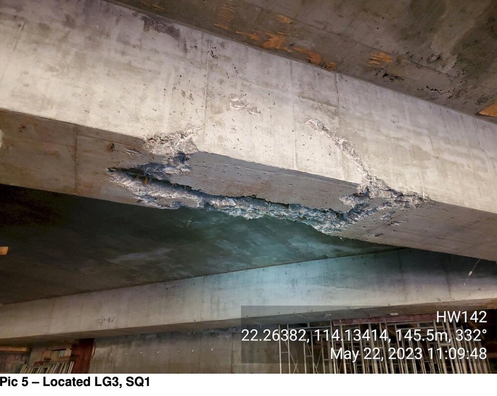 Defects – as shown in photos posted by the head of a construction monitor group – were found in late April and May, according to the university. Defects – as shown in photos posted by the head of a construction monitor group – were found in late April and May, according to the university.