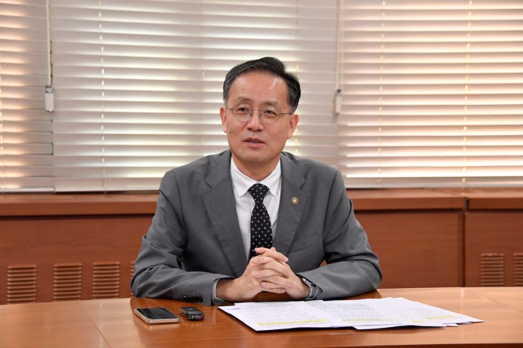 Lee Hyoung-il, 1st Vice Minister of Economy and Finance speaks during an interview with Reuters at a government complex in Seoul, South Korea, September 3, 2025. The Ministry of Economy and Finance, South Korea/Handout via REUTERS