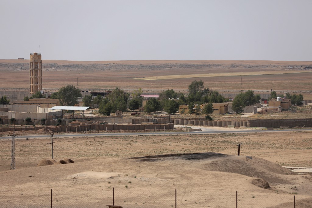 A view of the Tel Baydar US military base, recently evacuated by US forces, Hasaka, Syria June 8, 2025. (Reuters)