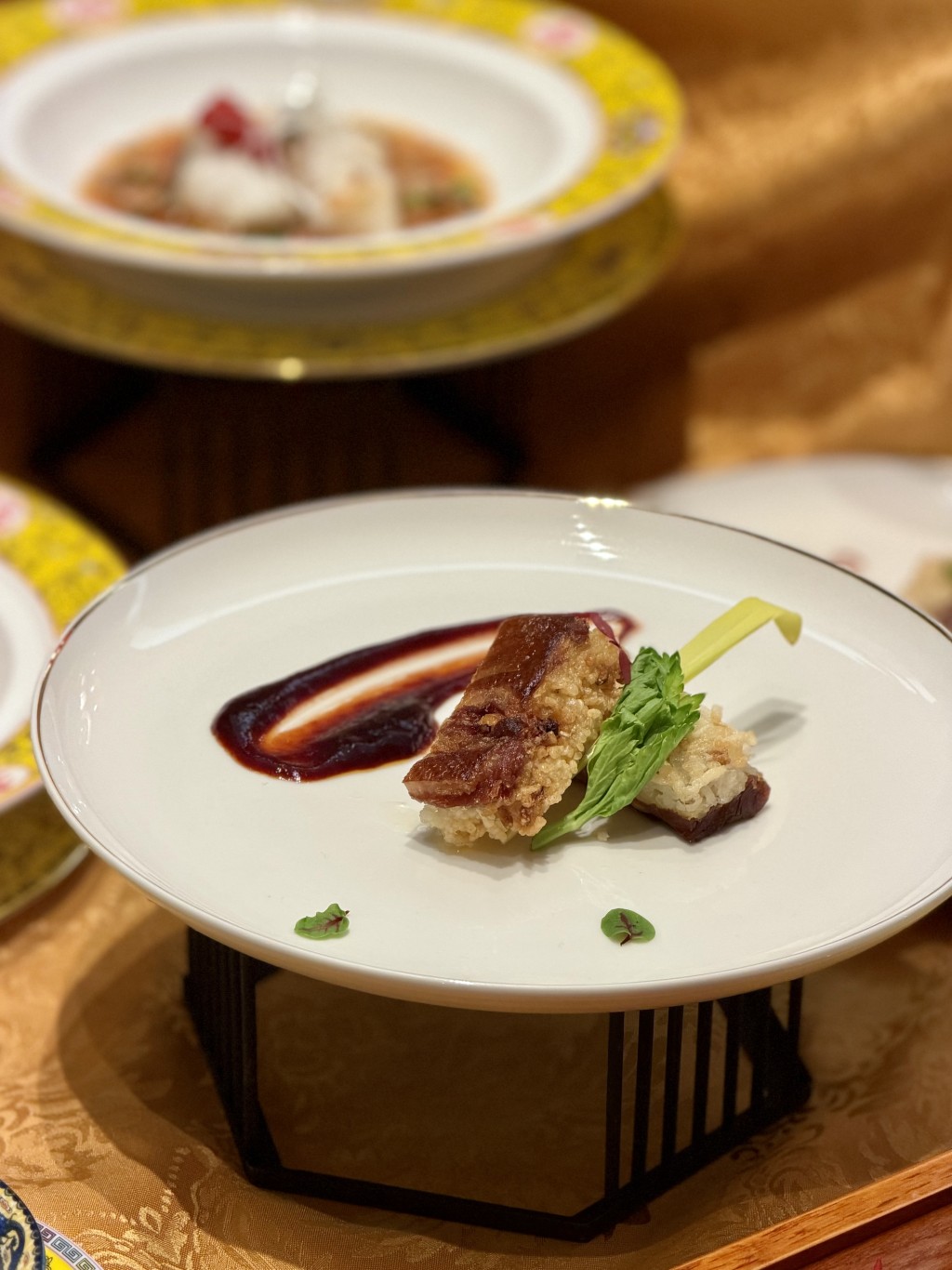 Students shared the dishes they prepared for the graduation dinner.