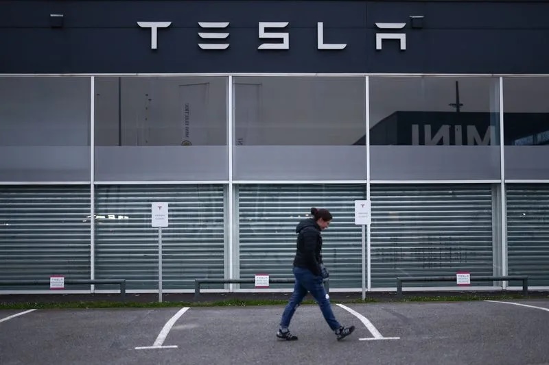 Tesla dealership near Nantes · Reuters Tesla dealership near Nantes · Reuters