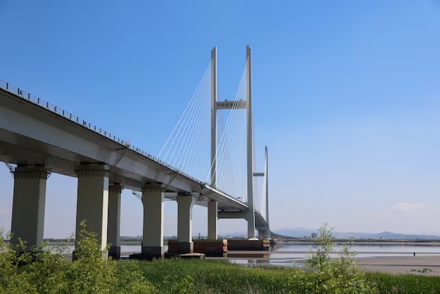 The New Yalu River Bridge designed to connect China's Dandong New Zone and North Korea's Sinuiju, in Dandong, Liaoning province, China, June 8, 2026. REUTERS/Maxim Shemetov