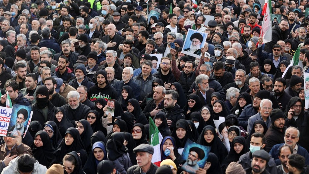 Funeral of the security forces who were killed in the protests that erupted in Tehran. Reuters