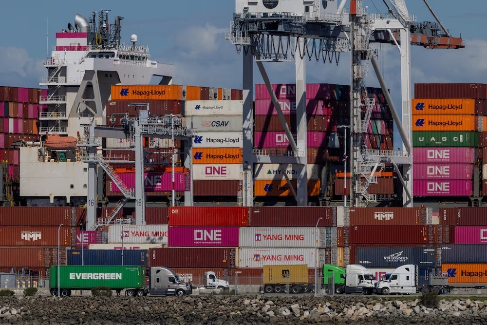 A cargo ship full of shipping containers is seen at the port of Oakland in Oakland, California, U.S., March 6, 2025. A cargo ship full of shipping containers is seen at the port of Oakland in Oakland, California, U.S., March 6, 2025.