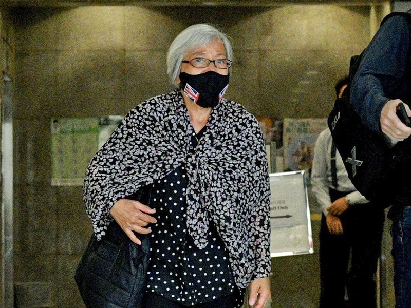 Prominent Hong Kong protester Alexandra Wong Fung-yiu was sentenced to one month in jail today for assaulting a High Court security guard in January 2019. File photo. Prominent Hong Kong protester Alexandra Wong Fung-yiu was sentenced to one month in jail today for assaulting a High Court security guard in January 2019. File photo.