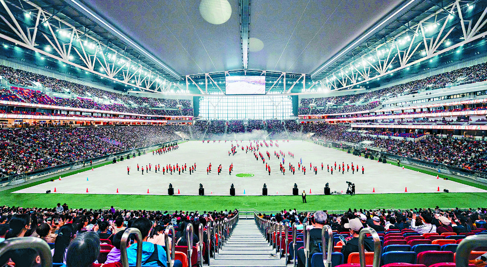 Around 50,000 joined the exercise at Kai Tak Stadium. SING TAO Around 50,000 joined the exercise at Kai Tak Stadium. SING TAO