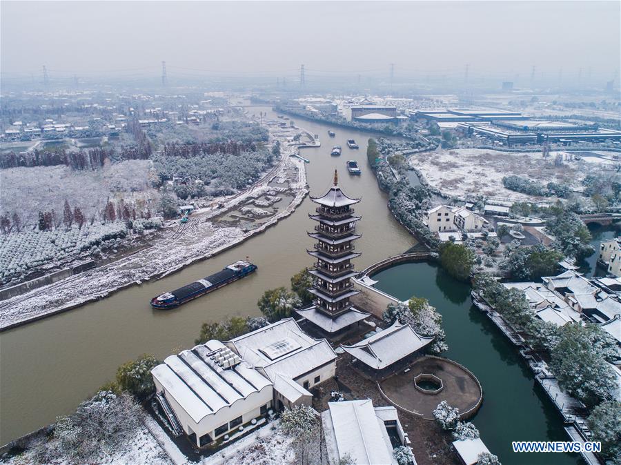 Wuzhen in Tongxiang, in eastern Zhejiang province, photographed in December 2018 . Wuzhen in Tongxiang, in eastern Zhejiang province, photographed in December 2018 .