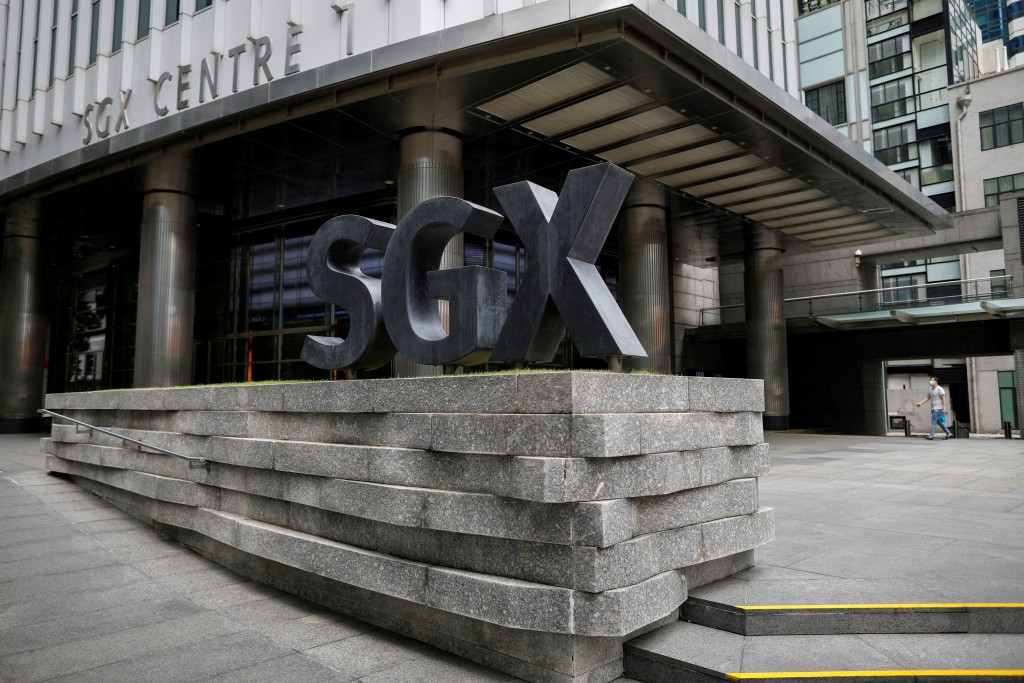 Singapore Exchange's (SGX) logo is seen in the central business district, Singapore, April 7, 2020. REUTERS/Edgar Su