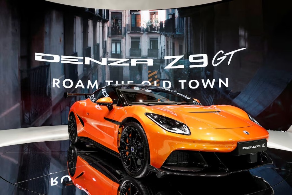The Denza Z9GT electric supercar on display at the 2026 Paris Motor Show in Paris, France, October 13, 2026. REUTERS/Benoit Tessier/File Photo