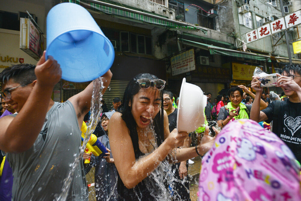 Songkran Festival celebrations in Kowloon City in April 2023. Songkran Festival celebrations in Kowloon City in April 2023.