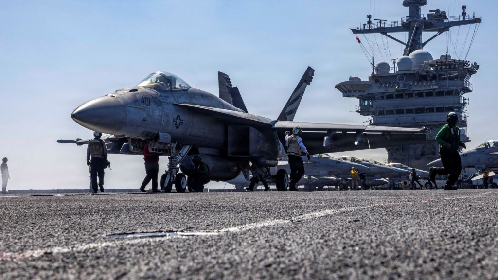 U.S. Navy Nimitz-class aircraft carrier USS Abraham Lincoln operates in the Arabian Sea. Reuters