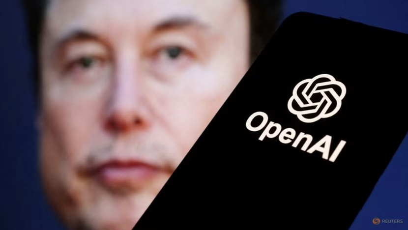 OpenAI logo is seen in front of Elon Musk's photo in this illustration taken Mar 11, 2024. (File photo: Reuters/Dado Ruvic) OpenAI logo is seen in front of Elon Musk's photo in this illustration taken Mar 11, 2024. (File photo: Reuters/Dado Ruvic)
