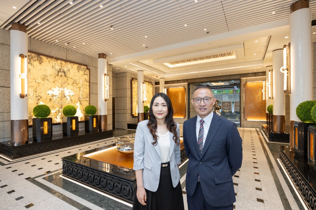 From left: Kristy Chan and William Kwok, chief manager of sales at CK Asset.