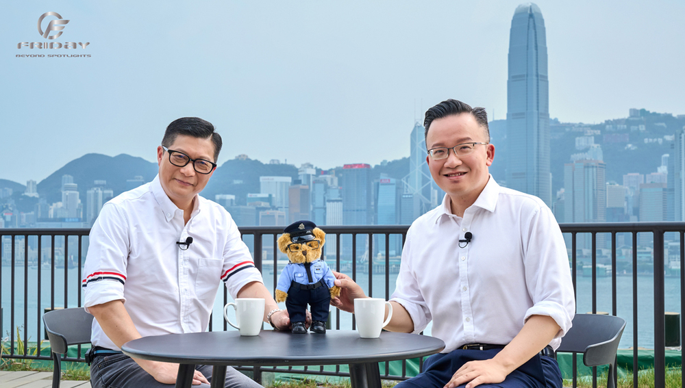 Chris Tang (L), Secretary for Security with host Nick Chan. Chris Tang (L), Secretary for Security with host Nick Chan.