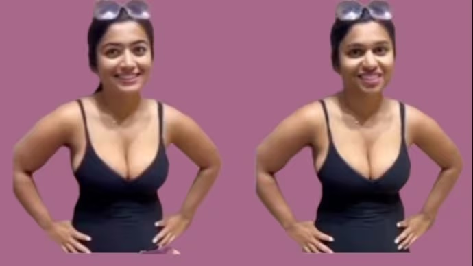 Screengrab taken from viral video of Rashmika Mandana Screengrab taken from viral video of Rashmika Mandana