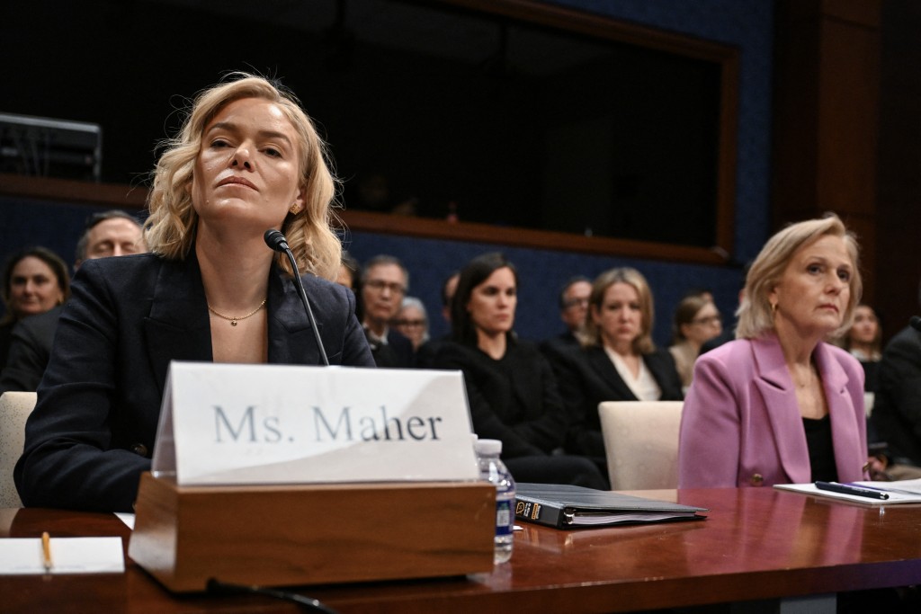 (FILES) (L-R) President/CEO of National Public Radio (NPR) Katherine Maher and President/CEO of Public Broadcasting Service (PBS) Paula Kerger testify during a House Oversight and Government Reform Committee hearing on Capitol Hill on March 26, 2025 in Washington, DC.  (Photo by Drew ANGERER / AFP)