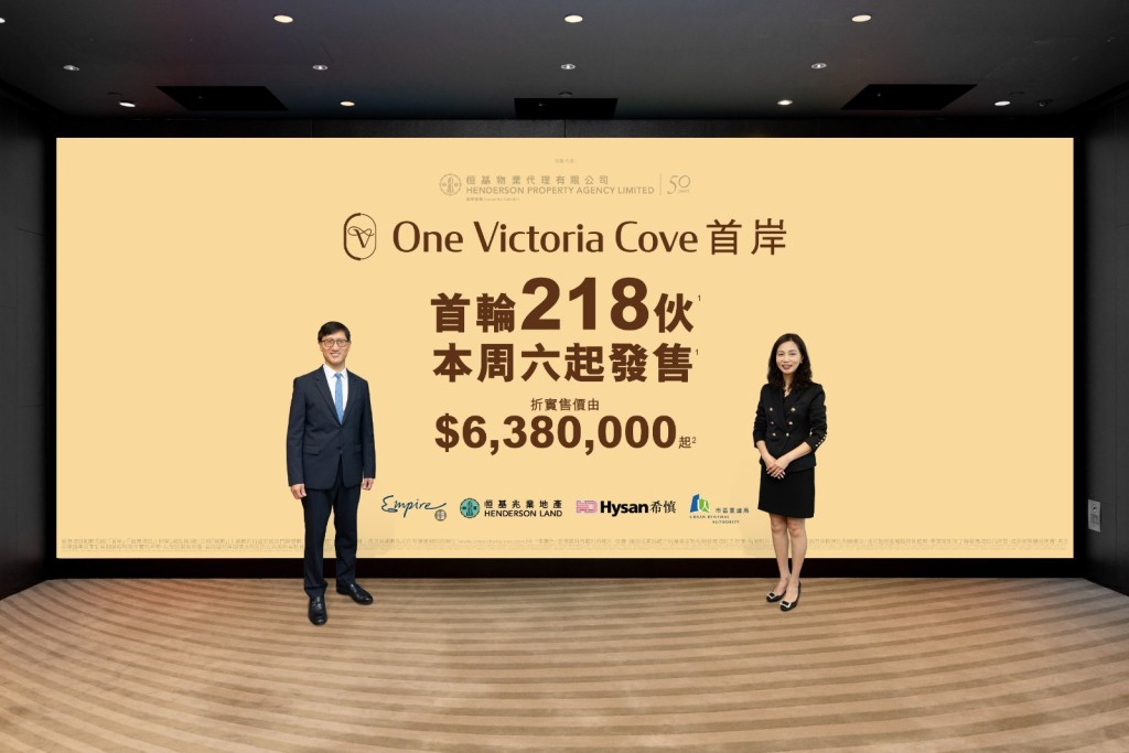 Mark Hahn Ka-fai, the general manager of sales (2) department of Henderson Land(left).